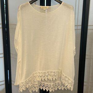 Black Swan Cream Long Sleeve Top
